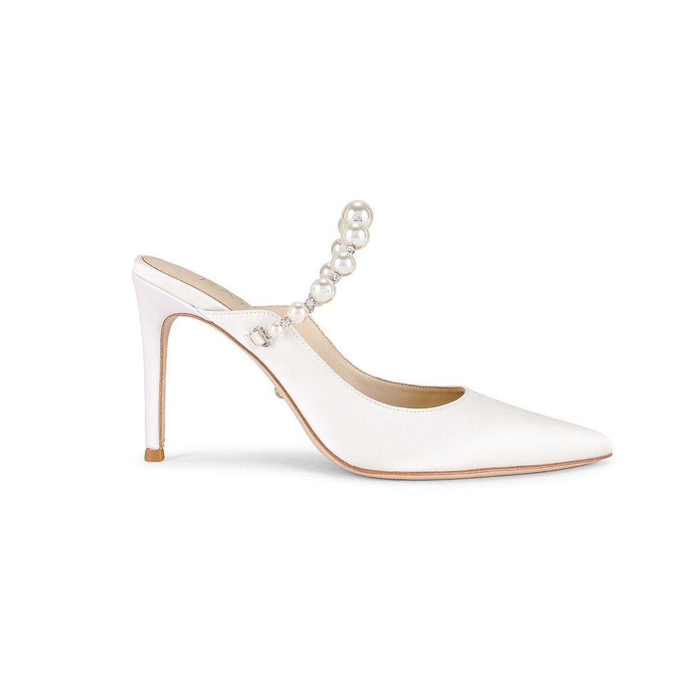 RAYE Ivory Reception Heel with Pearl Detail